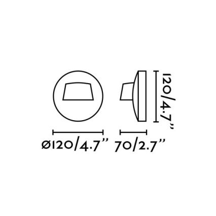 FARO 70409 - LED Zunanja stenska svetilka BROW LED/3W/230V IP44