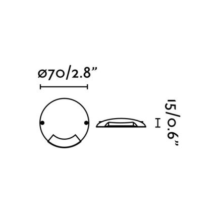 FARO 70546 - LED Vgradna zunanja svetilka KEENAN-2 LED/0,5W/12V IP67