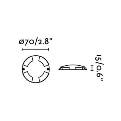 FARO 70564 - LED Zunanja vgradna svetilka KEENAN-3 LED/1W/12V IP67