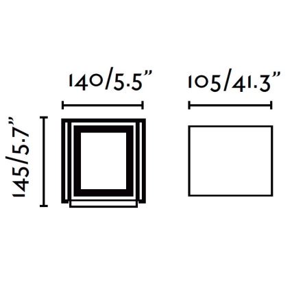 FARO 70637 - LED Zunanja stenska svetilka OLAN 2xLED/3W/230V IP54