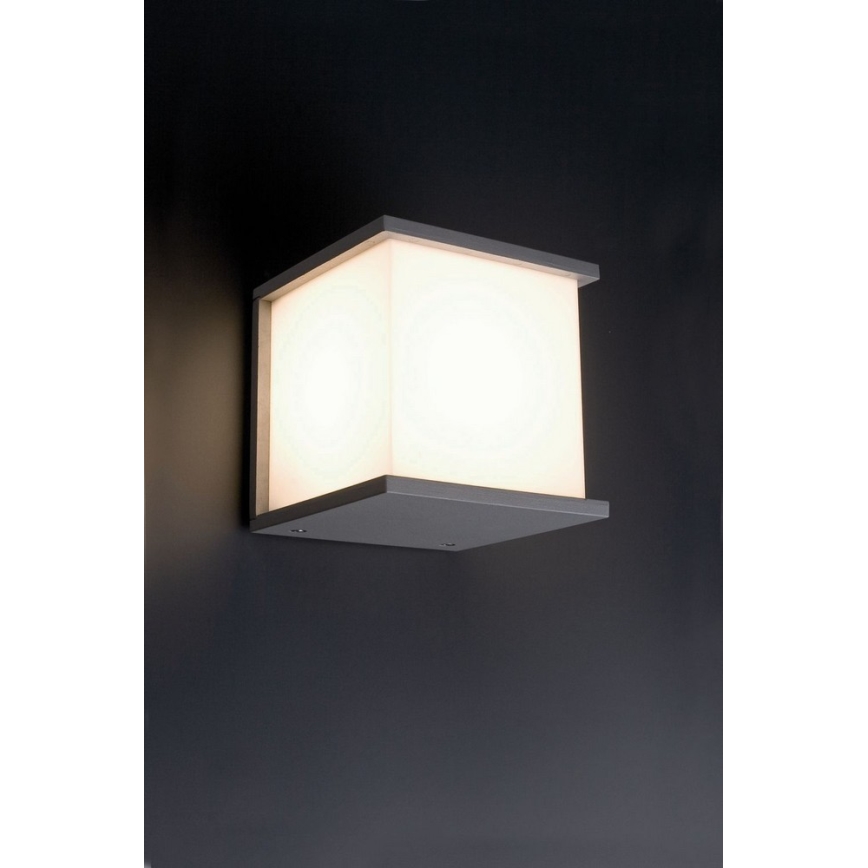 FARO 70689 - Zunanja stenska svetilka KUBICK 1xE27/60W/100-240V IP44