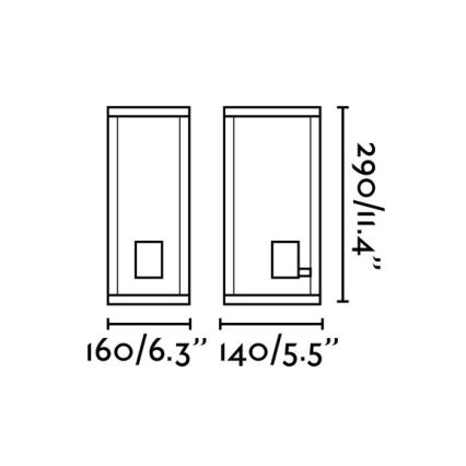 FARO 70773 - Zunanja stenska svetilka NALA 1xE27/15W/230V IP54