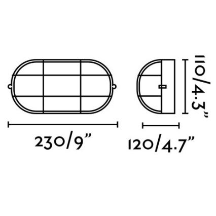 FARO 70998 - Zunanja stenska svetilka CABO 1xE27/60W/230V IP65