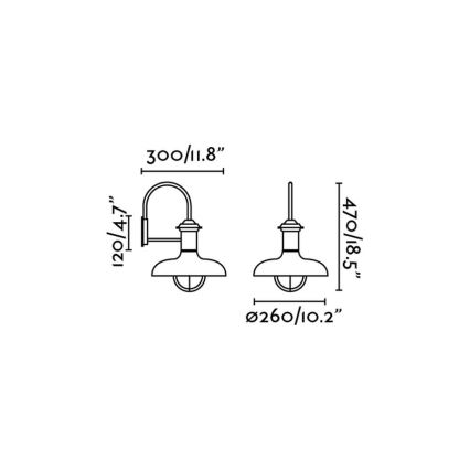 FARO 71140 - Zunanja stenska svetilka ESTORIL 1xE27/60W/230V