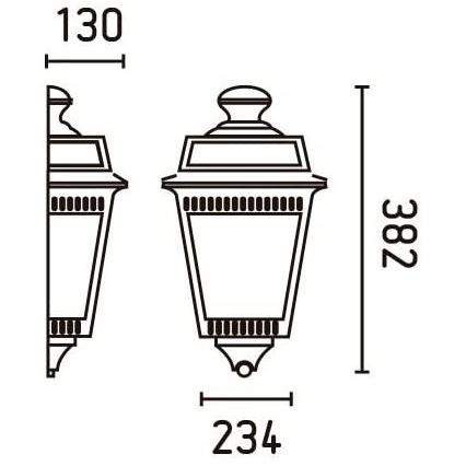 FARO 71424 - Zunanja stenska svetilka ARGOT 1xE27/100W/230V IP44