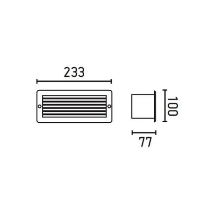 FARO 71480 - Zunanja stenska svetilka ESCA 1xE27/40W/100-240V IP44