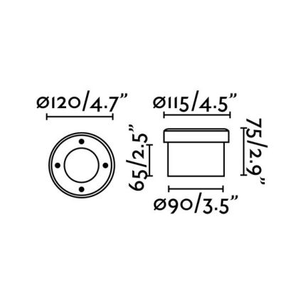 FARO 71495 - LED Zunanja svetilka za dovozno pot LIO 1xGX53/6W/230V IK08 IP67