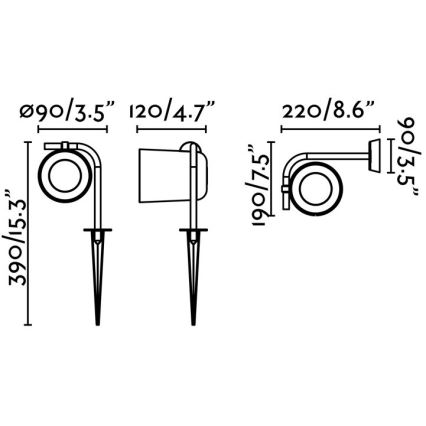 FARO 71546 - Zunanja stenska svetilka FLOW 1xGU10/8W/230V IP65