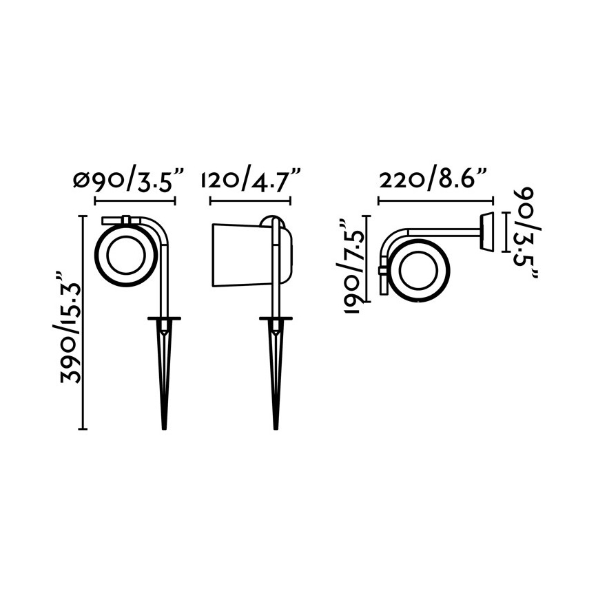 FARO 71546 - Zunanja stenska svetilka FLOW 1xGU10/8W/230V IP65
