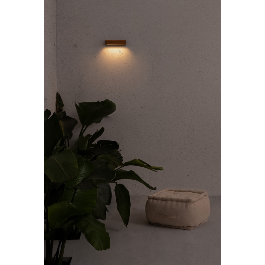 FARO 71898 - LED zunanja stenska svetilka LAKO LED/8W/230V IP65 črna/les