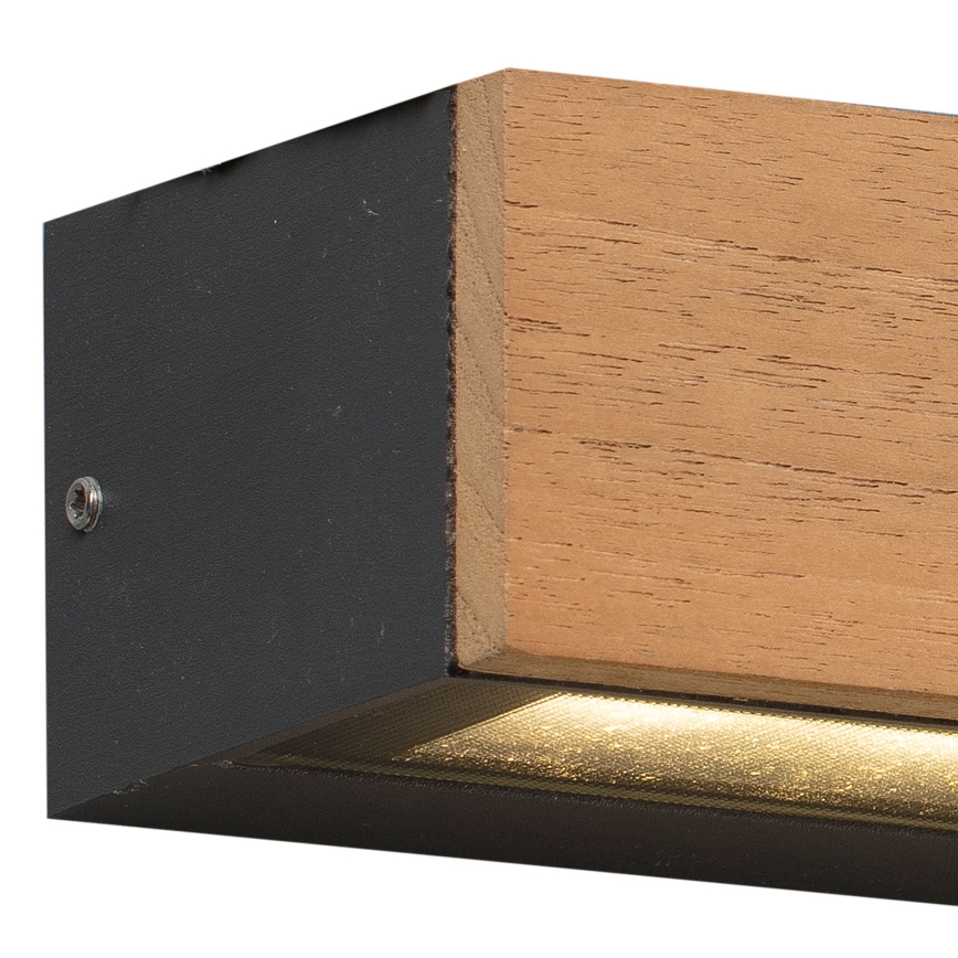 FARO 71898 - LED zunanja stenska svetilka LAKO LED/8W/230V IP65 črna/les