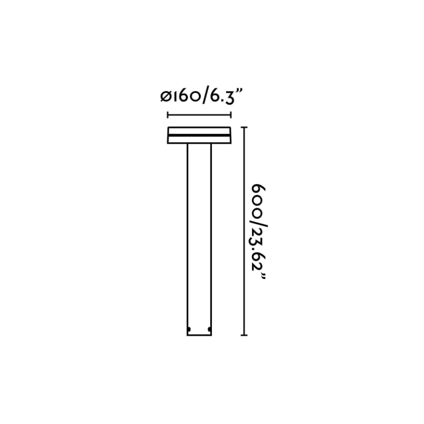 FARO 71949 - LED Zunanja svetilka ESPOT LED/9W/230V 2200/2700/3200/4000K IK07 IP65 60 cm rjava