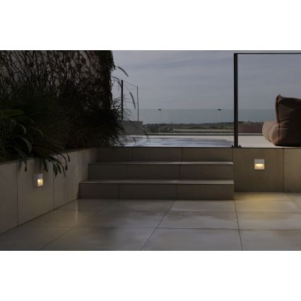 FARO 71964 - LED stopniščno svetilo DUNE LED/3W/230V 2200/2700/3200/4000K IP65, belo, kvadratno