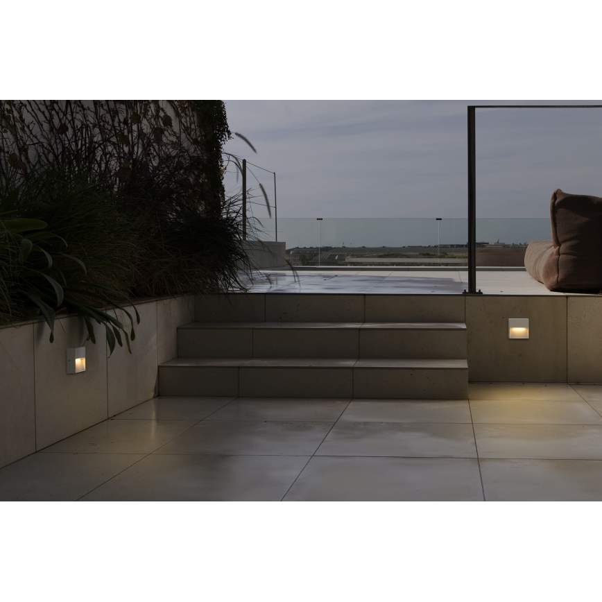 FARO 71964 - LED stopniščno svetilo DUNE LED/3W/230V 2200/2700/3200/4000K IP65, belo, kvadratno