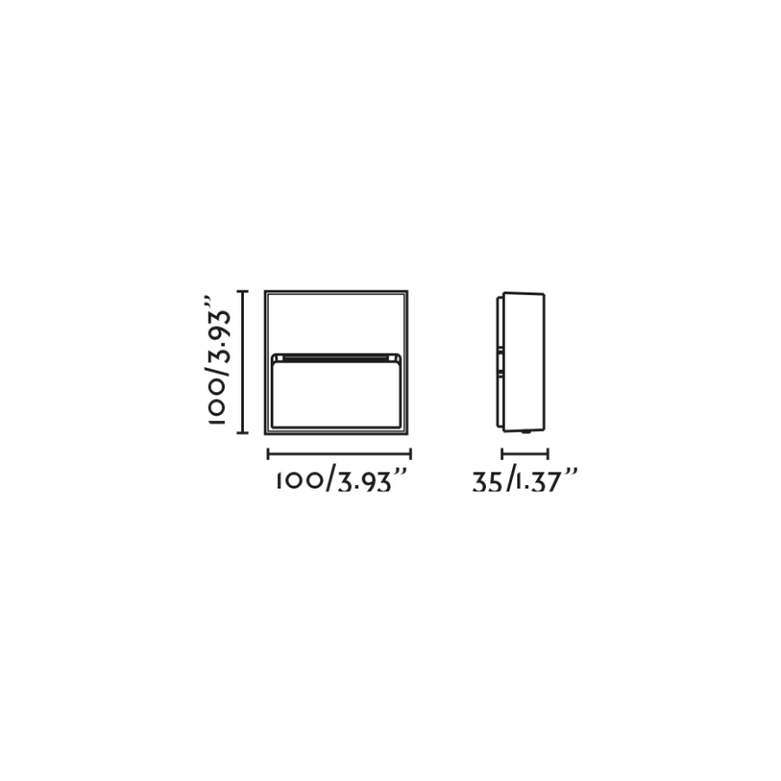 FARO 71964 - LED stopniščno svetilo DUNE LED/3W/230V 2200/2700/3200/4000K IP65 belo kvadratno