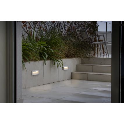 FARO 71967 - LED stopniščno svetilo DUNE LED/6W/230V 2200/2700/3200/4000K IP65 belo pravokotno