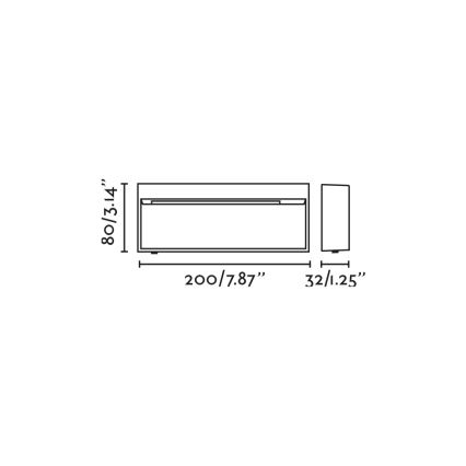 FARO 71968 - LED stopniščno svetilo DUNE, LED/6W/230V, 2200/2700/3200/4000K, IP65, rjavo, pravokotno
