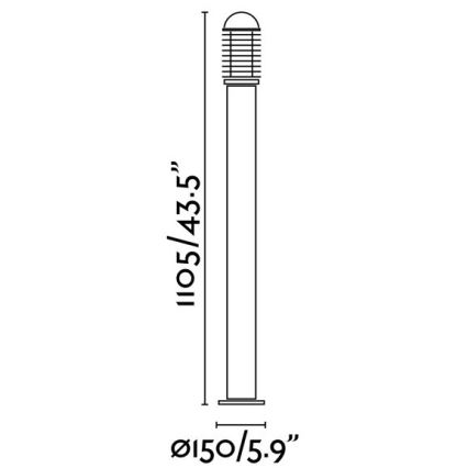 FARO 73460 - Zunanja svetilka VERNO-G 1xE27/60W/230V IP44