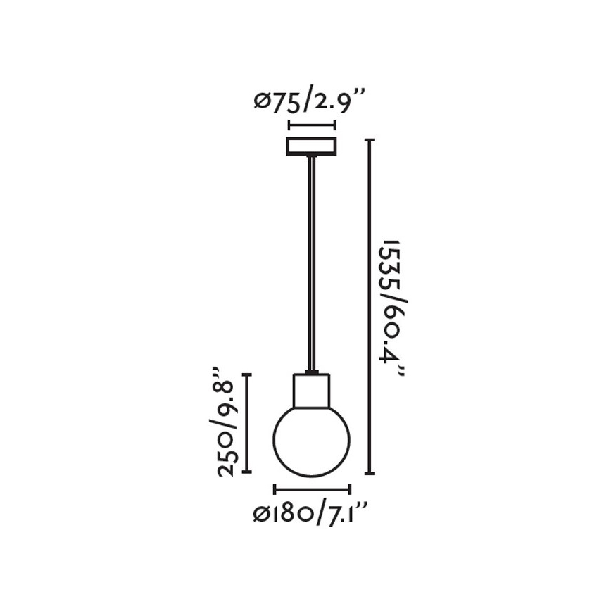 FARO 74427C-01 - Zunanji lestenec na vrvici MOON 1xE27/15W/230V IP44