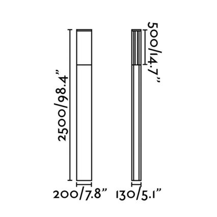 FARO 74444E - Zunanja svetilka DATNA 2G11/36W/230V IP65