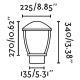 FARO 75001 - Zunanja svetilka WILMA 1xE27/100W/230V IP44