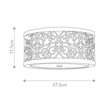 Feiss - Stropna svetilka ARABESQUE 2xE27/40W/230V zlata