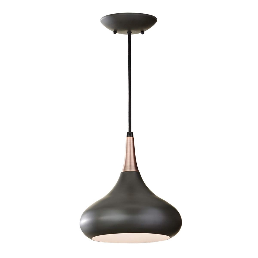 Feiss - Viseči lestenec na kablu BESO 1xE27/60W/230V premer 25,4 cm črna/medena