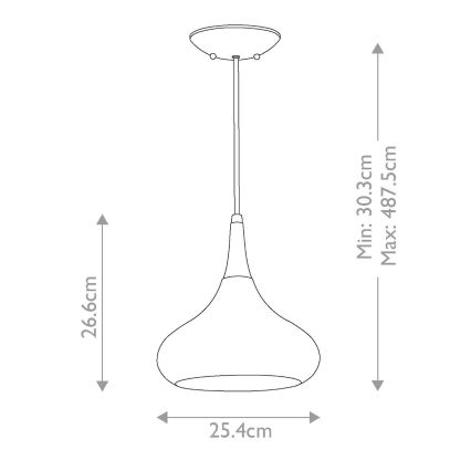 Feiss - Viseči lestenec na kablu BESO 1xE27/60W/230V premer 25,4 cm črna/medena
