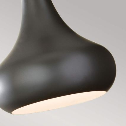 Feiss - viseči lestenec BESO na vrvici 1xE27/60W/230V premer 17,9 cm črna/medena