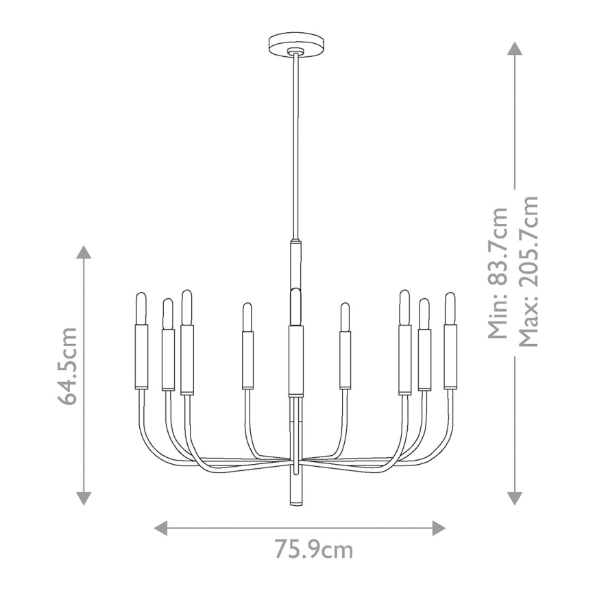 Feiss - Lestenec na drogu BRIANNA 9xE14/60W/230V