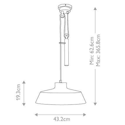 Feiss - Lestenec na vrvici CANDOR 1xE27/60W/230V