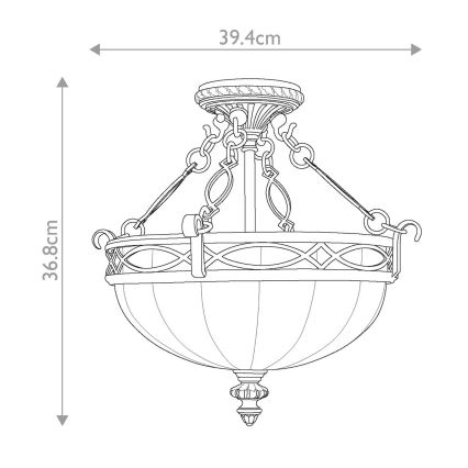 Feiss - Lestenec DRAWING ROOM 2xE27/60W/230V