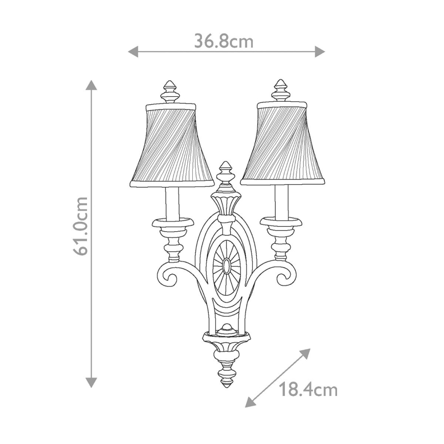 Feiss - Stenska svetilka DRAWING ROOM 2xE14/60W/230V