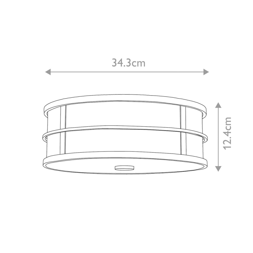 Feiss - Stropna svetilka FUSION 3xE27/40W/230V, premer 34,3 cm, zlata