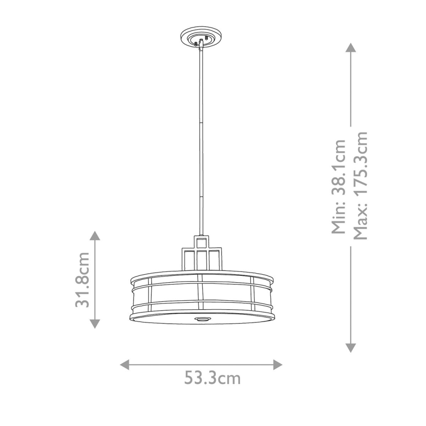 Feiss - Lestenec na drogu FUSION 3xE27/60W/230V