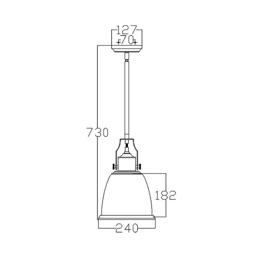 Feiss - Lestenec na drogu HOBSON 1xE27/60W/230V srebrna