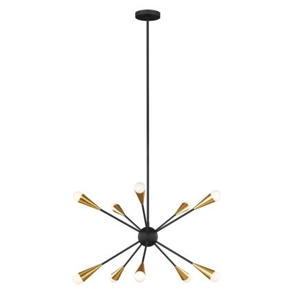 Feiss - LED Lestenec na drogu JAX 10xG9/3W/230V črna/zlata