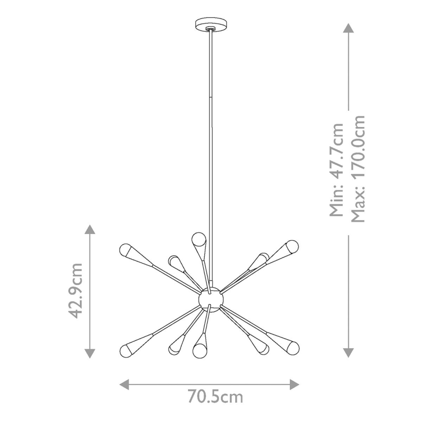 Feiss - LED Lestenec na drogu JAX 10xG9/3W/230V sijajni krom