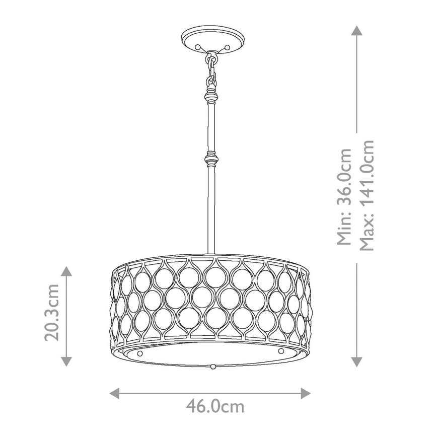 Feiss - Lestenec na drogu LUCIA 3xE27/60W/230V