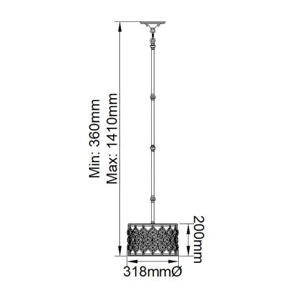 Feiss - Lestenec na drogu LUCIA 1xE27/60W/230V