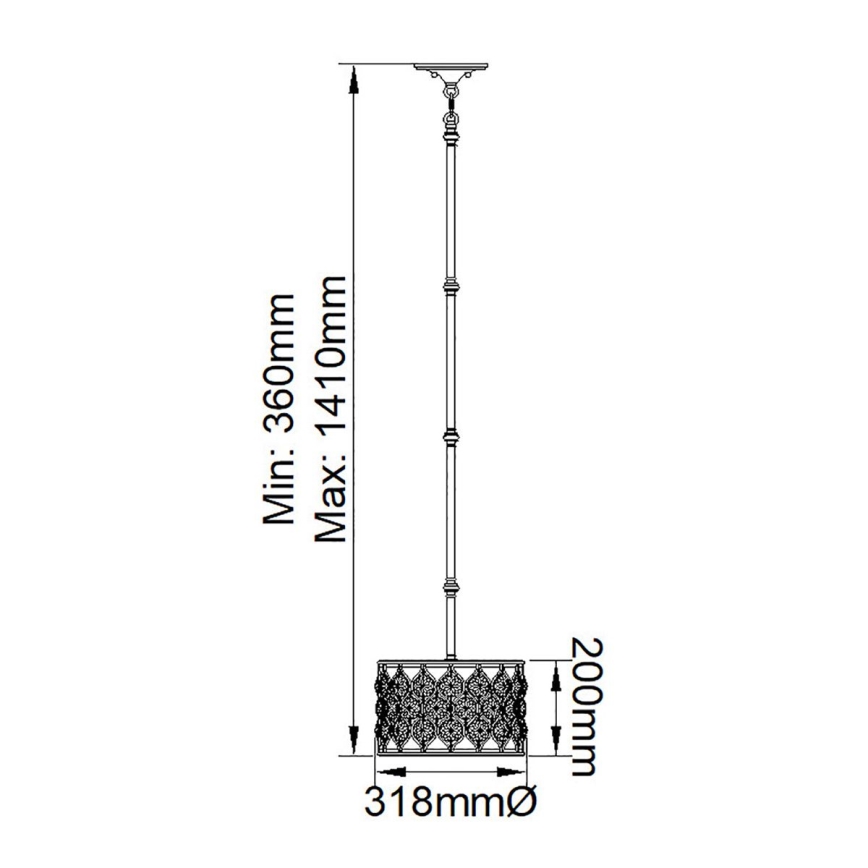 Feiss - Lestenec na drogu LUCIA 1xE27/60W/230V
