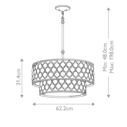 Feiss - Lestenec na drogu LUCIA 6xE27/60W/230V