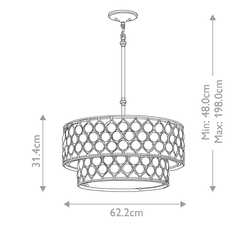 Feiss - Lestenec na drogu LUCIA 6xE27/60W/230V
