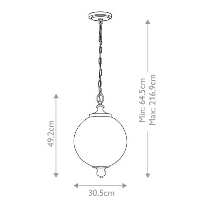 Feiss - Lestenec na verigi PARKMAN 1xE27/60W/230V
