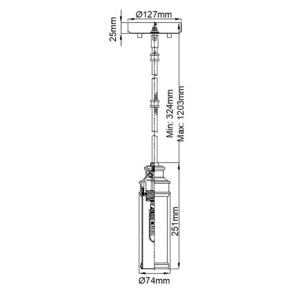 Feiss - LED Kopalniški lestenec na drogu PAYNE 1xG9/3W/230V IP44