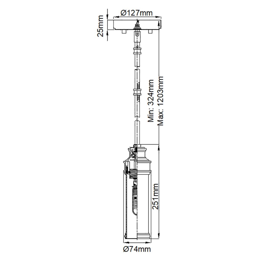 Feiss - LED Kopalniški lestenec na drogu PAYNE 1xG9/3W/230V IP44