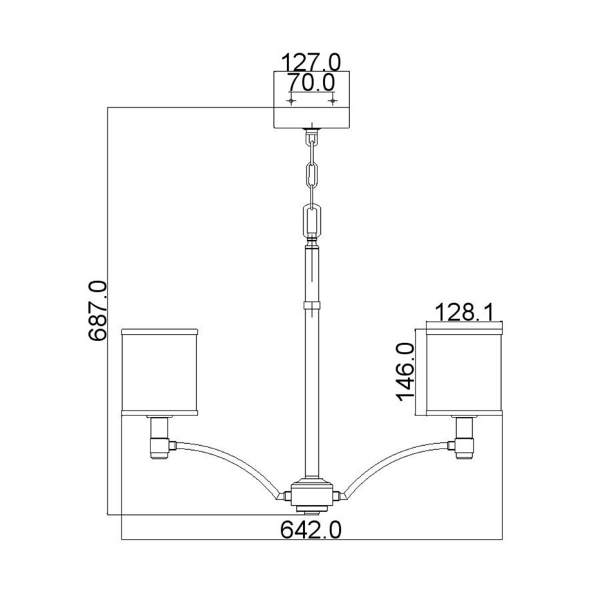 Feiss - Lestenec na verigi PROSPECT PARK 5xE27/60W/230V