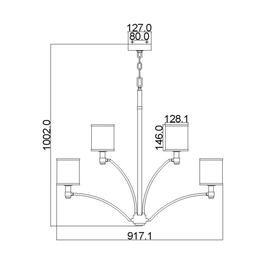 Feiss - Lestenec na verigi PROSPECT PARK 9xE27/60W/230V