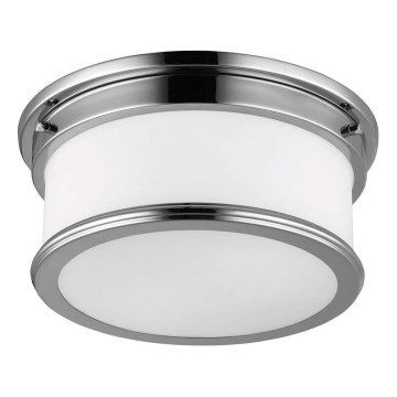 Feiss - Kopalniško stropno svetilo PAYNE 2xE27/60W/230V IP44 matni krom