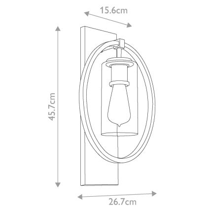 Feiss - Stenska svetilka MARLENA 1xE27/60W/230V antracit